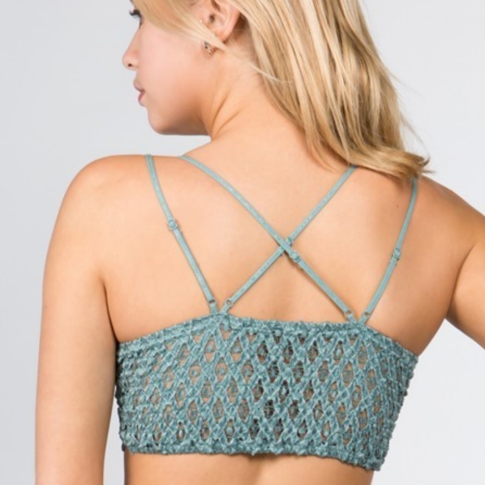 Navy Lace Bralette - Picture 2 of 3